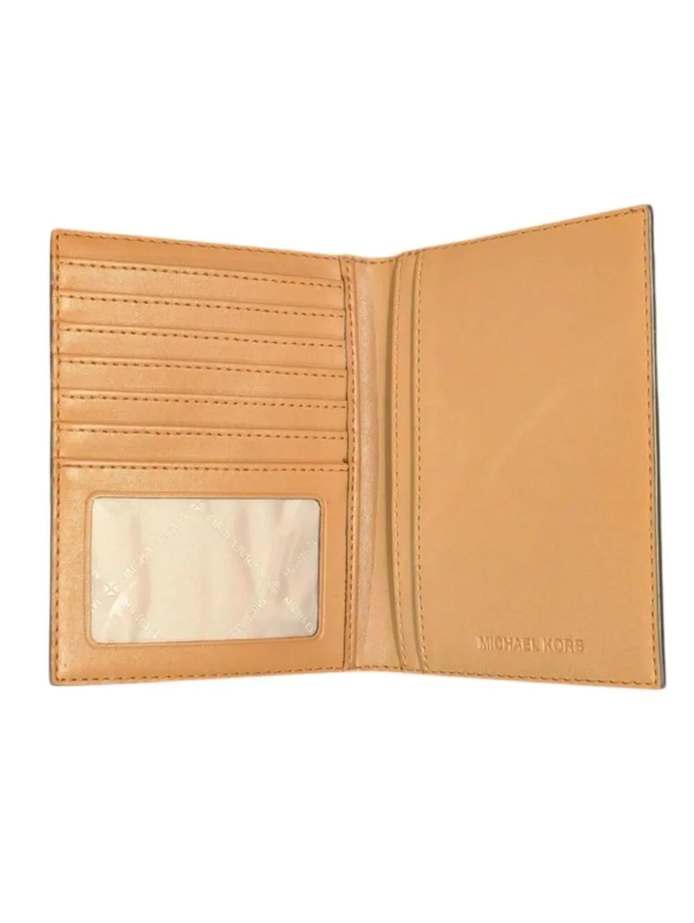 MK84. Michael Kors Jet Set Signature Logo Passport Wallet